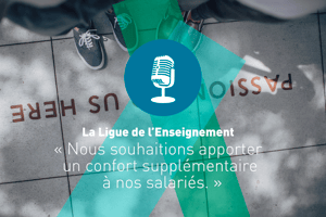 Pieds, sol, citation "Nous souhaitions apporter un confort supplémentaire à nos salariés"